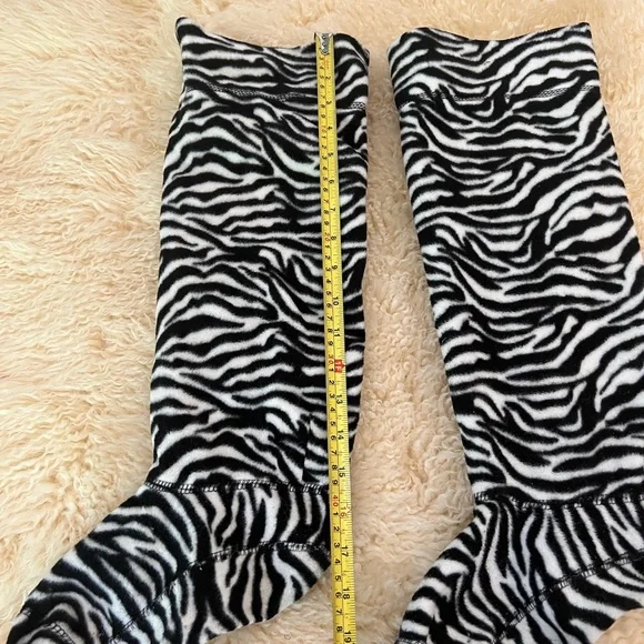 Hunter Original Tall MOUSTACHE Boot Socks Liner Zebra Black White Size US M/L - Picture 11 of 11